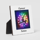 Girls Gymnast Balance Beam Personalisiert Fotoplatte (Vorderseite)