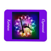 Girls Gymnast Balance Beam Personalisiert Magnet (Horizontal)