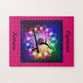 Girls Gymnast Balance Beam Personalisiert Puzzle (Horizontal)