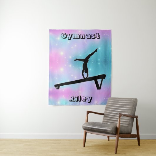 Girls Gymnast Gymnastik Balance Beam Wandteppich (Beispiel)