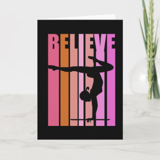 Girls Gymnast Gymnastik Girls Handstand Pink Karte