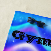 Girls Gymnastics Beach Handtuch mit ihrem Namen! (Beispiel)