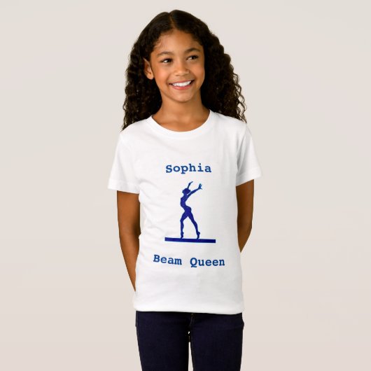 Girls Gymnastics Beam Queen T - Shirt (Vorne ganz)