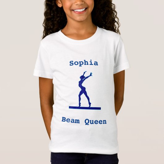 Girls Gymnastics Beam Queen T - Shirt (Vorderseite)
