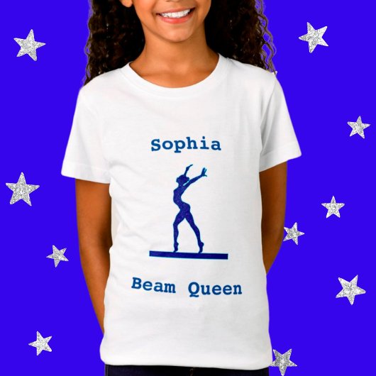Girls Gymnastics Beam Queen T - Shirt