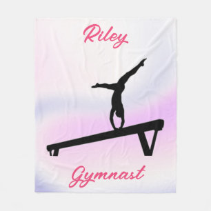 Girls Gymnastics Beam Soft Pastell Fleecedecke