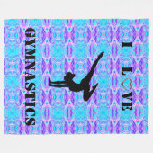 Girls Gymnastics Blanket Fleecedecke (Vorderseite (Horizontal))