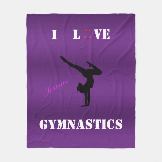 Girls Gymnastics Blanket Fleecedecke (Vorderseite)