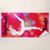 Girls Gymnastics Blubble Fun Strandtuch (Vorderseite)