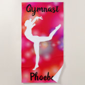Girls Gymnastics Blubble Fun Strandtuch (Vorderseite)