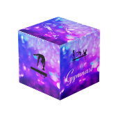 Girls Gymnastics Cube - Personalize Würfel (Vorderseite Schrägansicht)