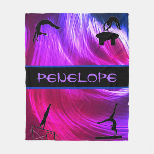 Girls Gymnastics Events Abstrakt Fleecedecke