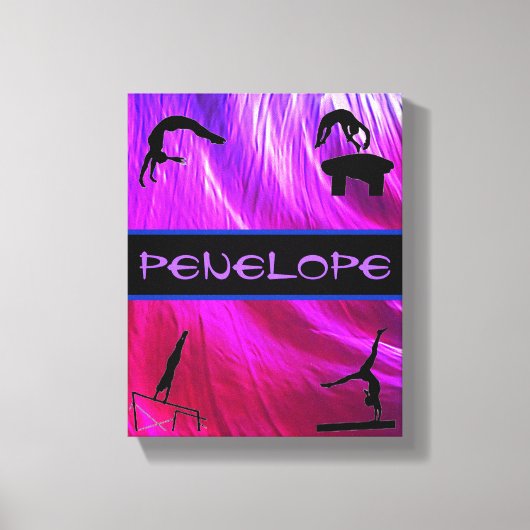 Girls Gymnastics Events Abstrakt Leinwanddruck (Vorderseite)