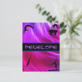 Girls Gymnastics Events Abstrakt Postkarte (Stehend Vorderseite)