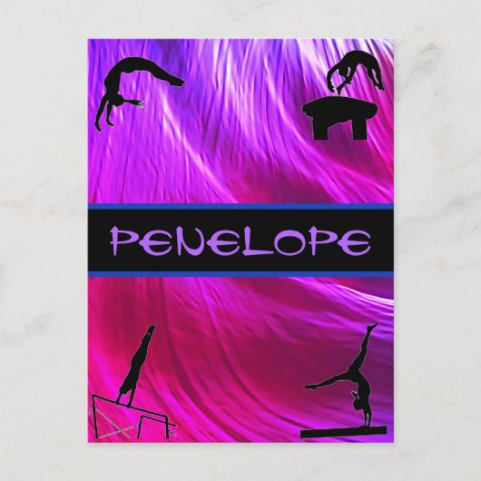 Girls Gymnastics Events Abstrakt Postkarte (Vorderseite)