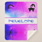 Girls Gymnastics Events Abstrakt Sherpa Blanket Sherpadecke (Vorderseite)