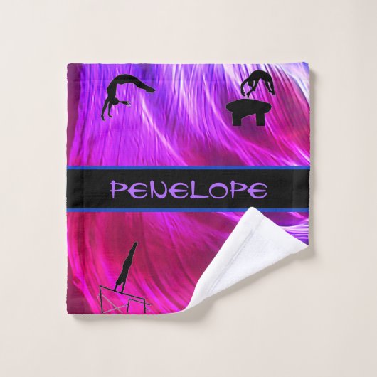 Girls Gymnastics Events Abstrakt Waschlappen (Waschlappen)