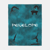 Girls Gymnastics Events Emerald Personalisiert Fleecedecke (Vorderseite)