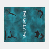 Girls Gymnastics Events Emerald Personalisiert Fleecedecke (Vorderseite (Horizontal))