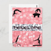 Girls Gymnastics Events Glitz und Glam Postkarte (Vorne/Hinten)