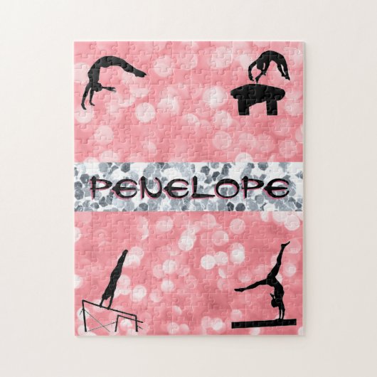 Girls Gymnastics Events Glitz und Glam Puzzle (Vertikal)