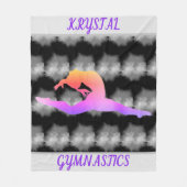 Girls Gymnastics Fleece Blanket (Vorderseite)