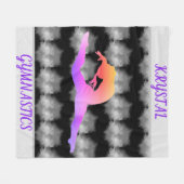 Girls Gymnastics Fleece Blanket (Vorderseite (Horizontal))