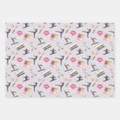 Girls Gymnastics - Girly Makeup Geschenkpapier Set (Vorderseite 3)