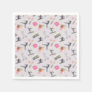 Girls Gymnastics - Girly Makeup Serviette