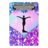 Girls Gymnastics Glam Notebook Mini Klemmbrett (Vorderseite)