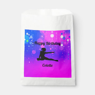 Girls Gymnastics Happy Birthday Favor Bags Geschenktütchen