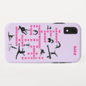 Girls Gymnastics Personalisiert Lilac iPhone Case (Rückseite (Horizontal))