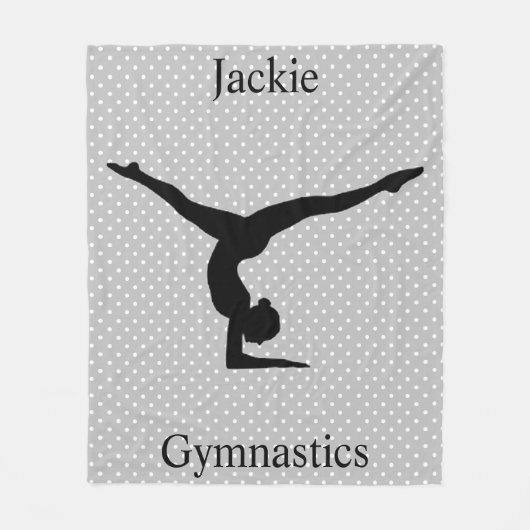 Girls Gymnastics Polka Dot Fleecedecke (Vorderseite)