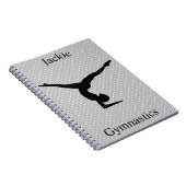 Girls Gymnastics Polka Dot Notebook Notizblock (Rechte Seite)
