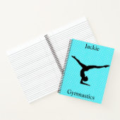 Girls Gymnastics Polka Dot Spiral Notebook Notizblock (Innenseite)