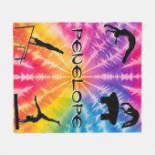 Girls Gymnastics Rainbow Krawatte Dye Fleecedecke (Vorderseite (Horizontal))