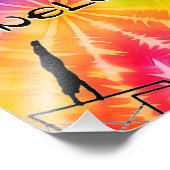 Girls Gymnastics Rainbow Krawatte Dye Fotodruck (Ecke)