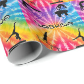 Girls Gymnastics Rainbow Krawatte Dye Geschenkpapier (Rolleneckpunkt)