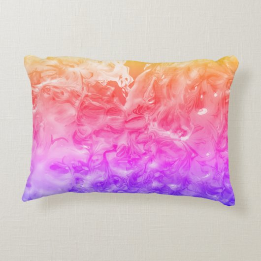 Girls Gymnastics Rainbow Wirbel Dekokissen (Rückseite)