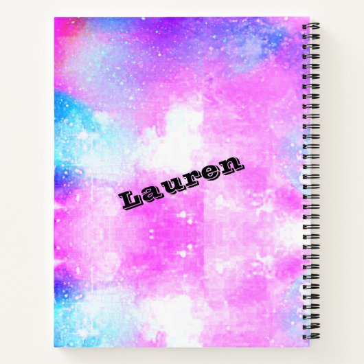 Girls Gymnastics SpiralNotebook mit ihrem Namen Notizblock (Rückseite)