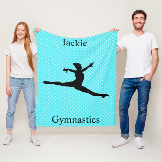 Girls Gymnastics Switch Leap Polka Dot Fleecedecke (Beispiel)