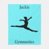 Girls Gymnastics Switch Leap Polka Dot Fleecedecke (Vorderseite)