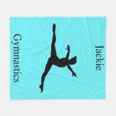 Girls Gymnastics Switch Leap Polka Dot Fleecedecke (Vorderseite (Horizontal))