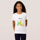 Girls GYMNASTICS T - Shirt mit individuelle Name. (Vorne ganz)