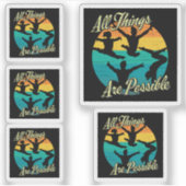 Girls Gymnastik - Alles ist möglich Aufkleber (Vorderseite)