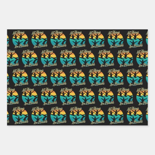 Girls Gymnastik - Alles ist möglich Geschenkpapier Set (Vorderseite)