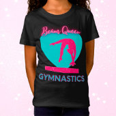 Girls Gymnastik Beam Queen Colorful T-Shirt