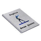Girls Gymnastik Beam Queen Imitats Glitzer Notizblock (Rechte Seite)