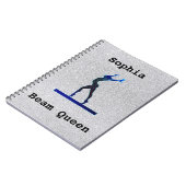 Girls Gymnastik Beam Queen Imitats Glitzer Notizblock (Linke Seite)