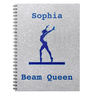 Girls Gymnastik Beam Queen Spiral Foto Notebook Notizblock
